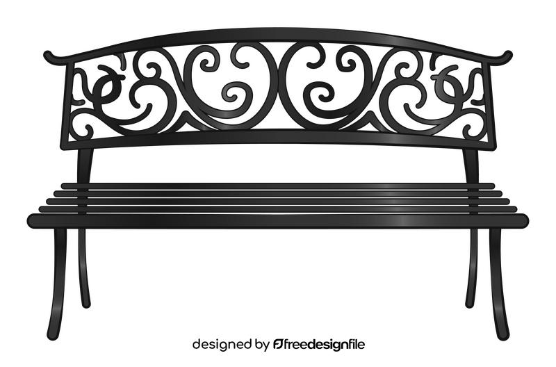 Park bench clipart