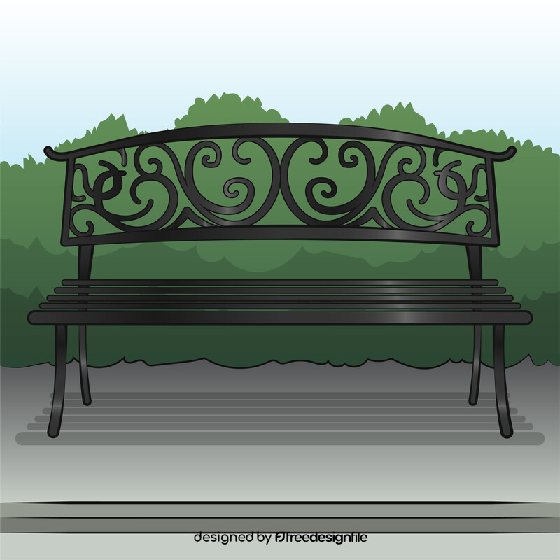 Park bench vector