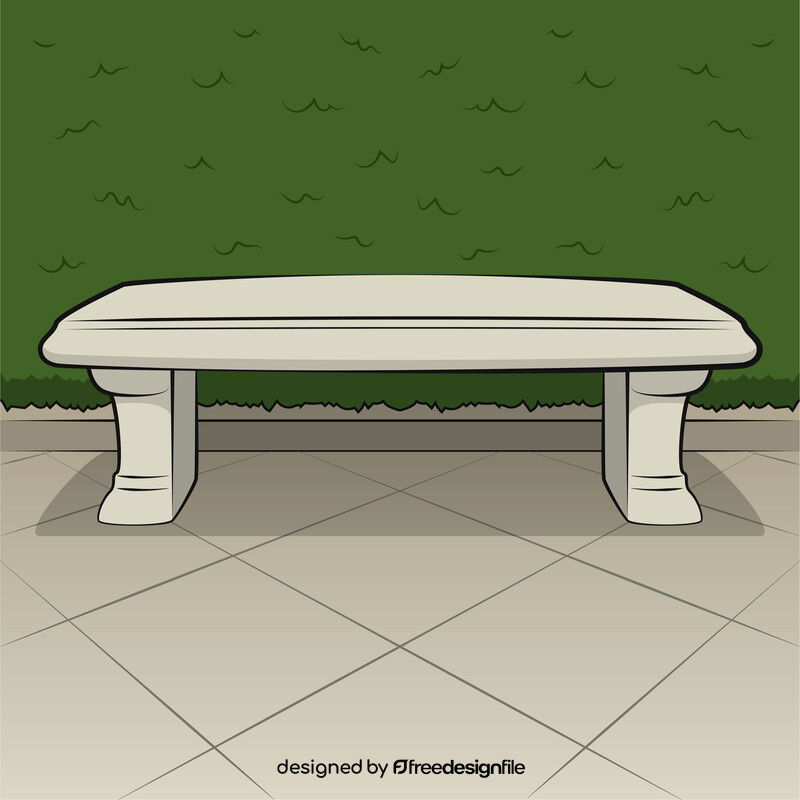 Park bench vector