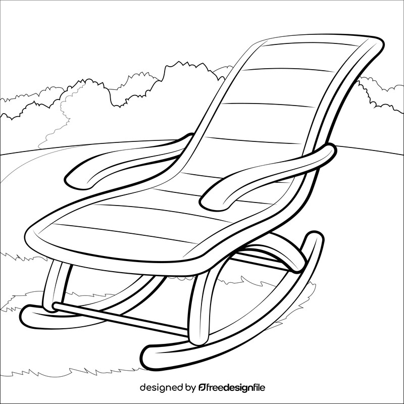 Rocking chair drawingvp clipart