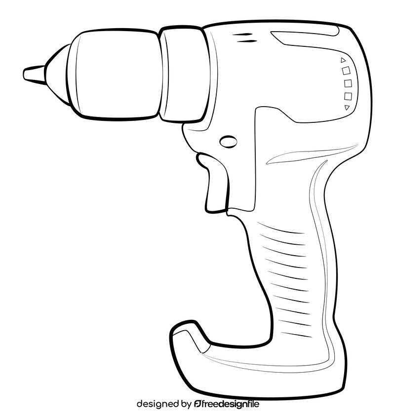 Drill black and white clipart