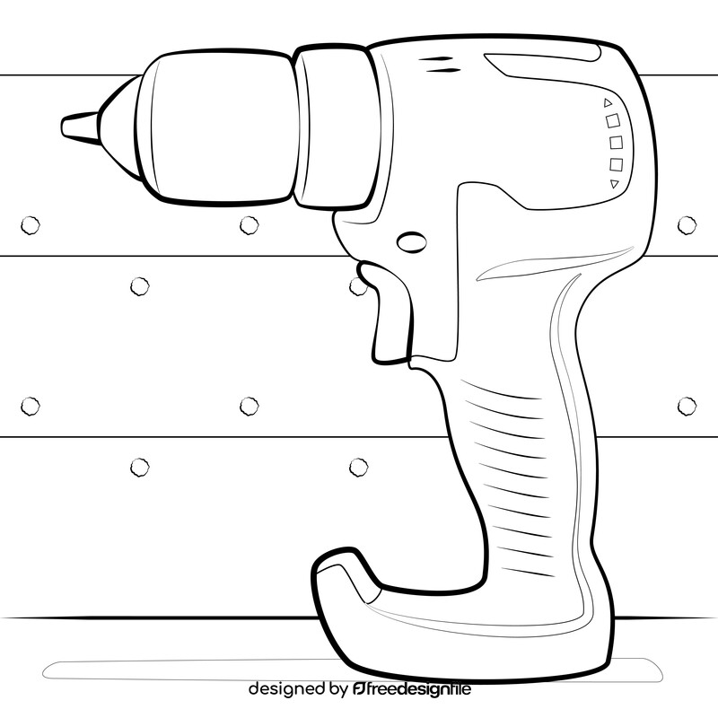 Drill drawing black and white vector