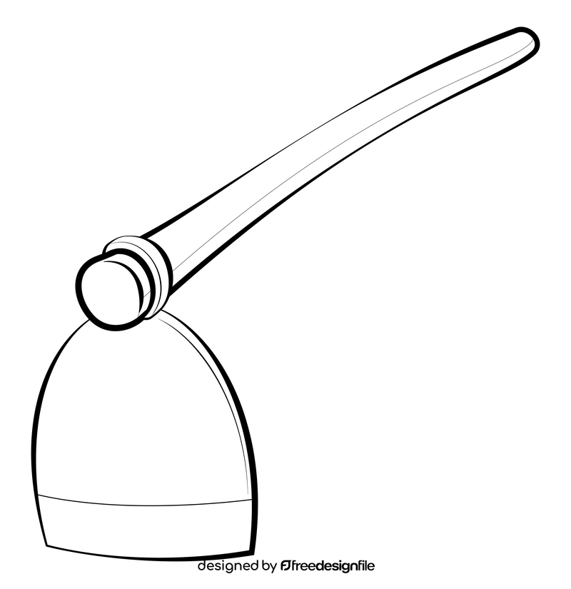 Hoe black and white clipart