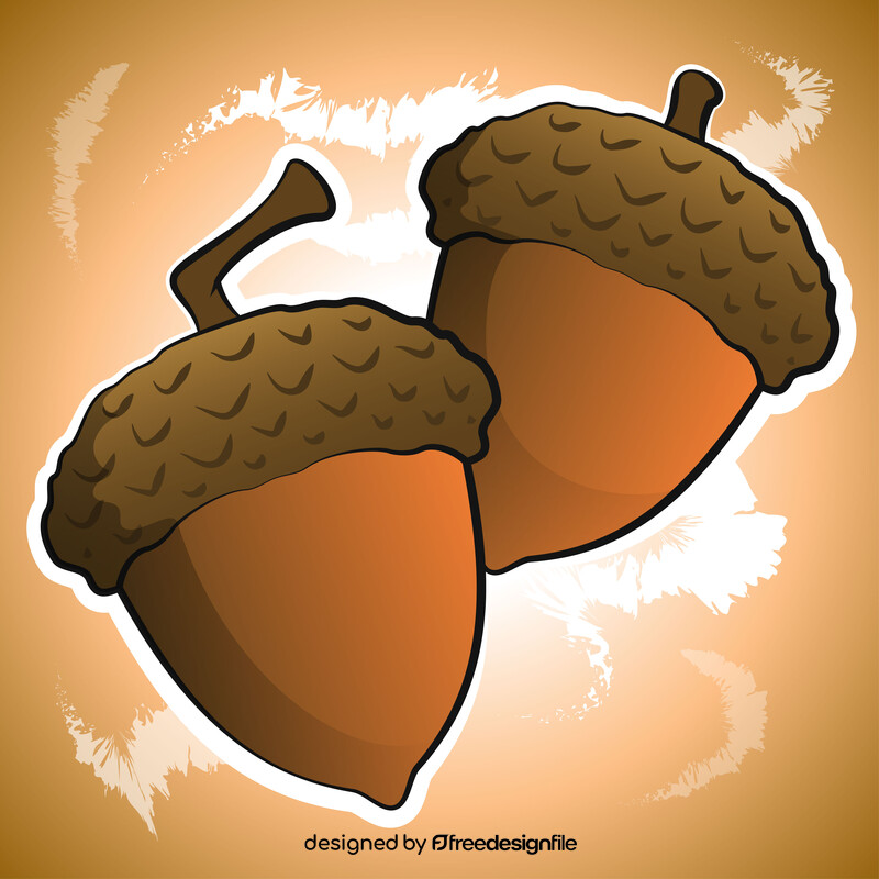 Fall acorn vector