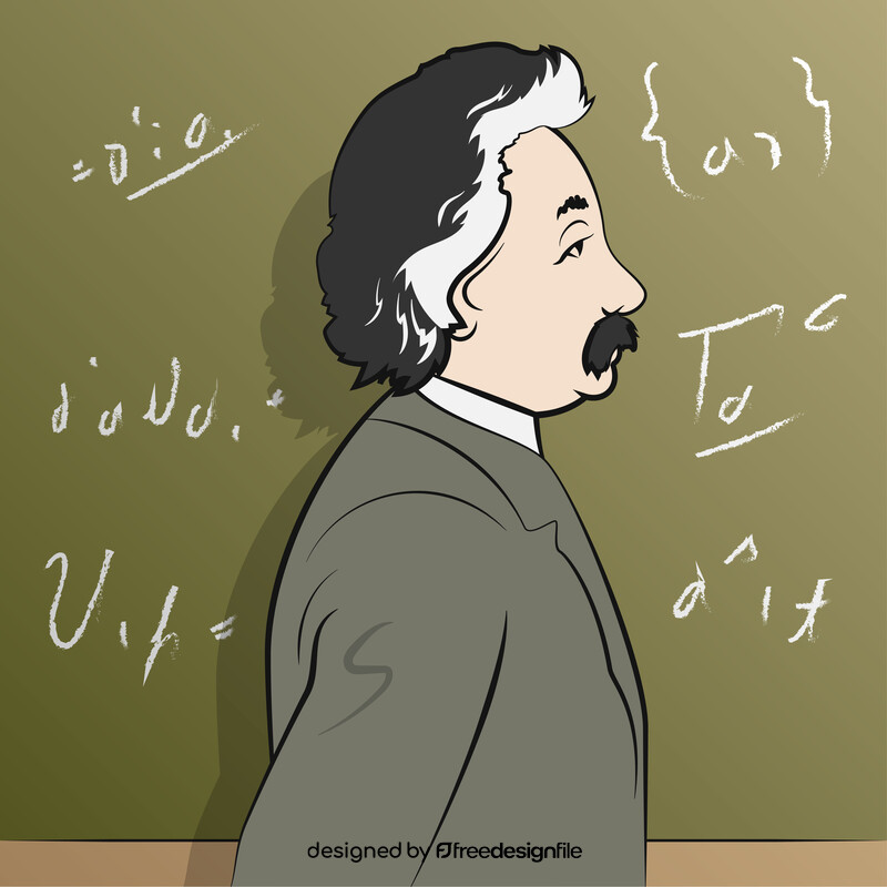 Albert einstein drawing vector