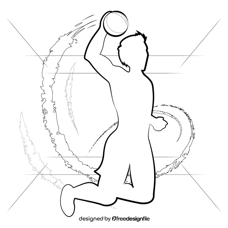 Dodgeball drawing black and white vector