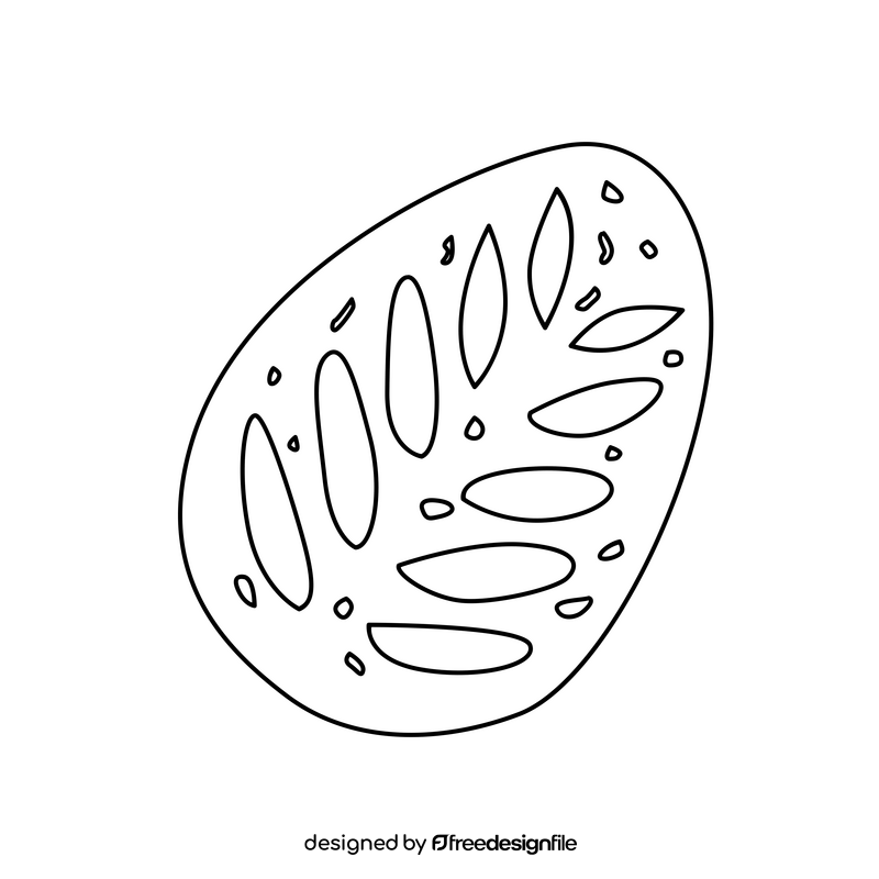 Fougasse black and white clipart
