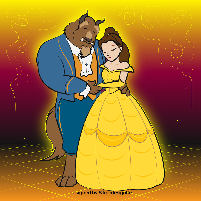 Beauty and the beast vector