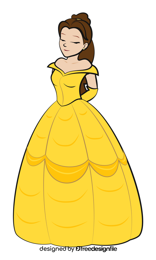 Beauty and the beast, belle clipart