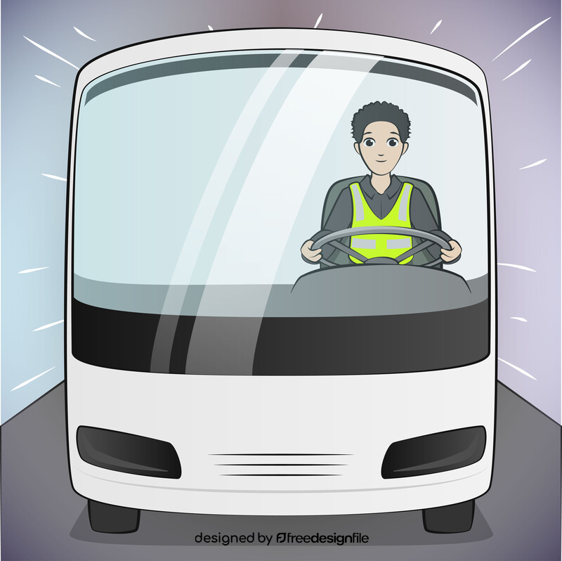 Bus driver vector