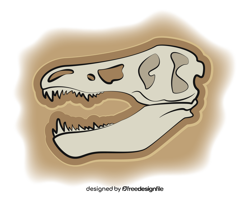 Dinosaur fossil clipart