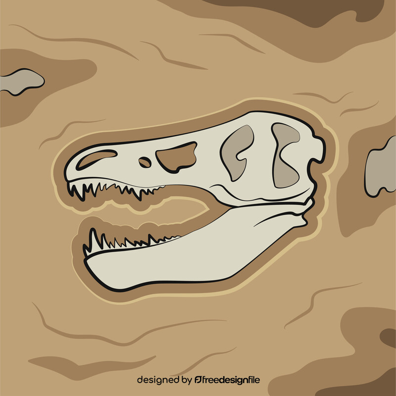 Dinosaur fossil vector