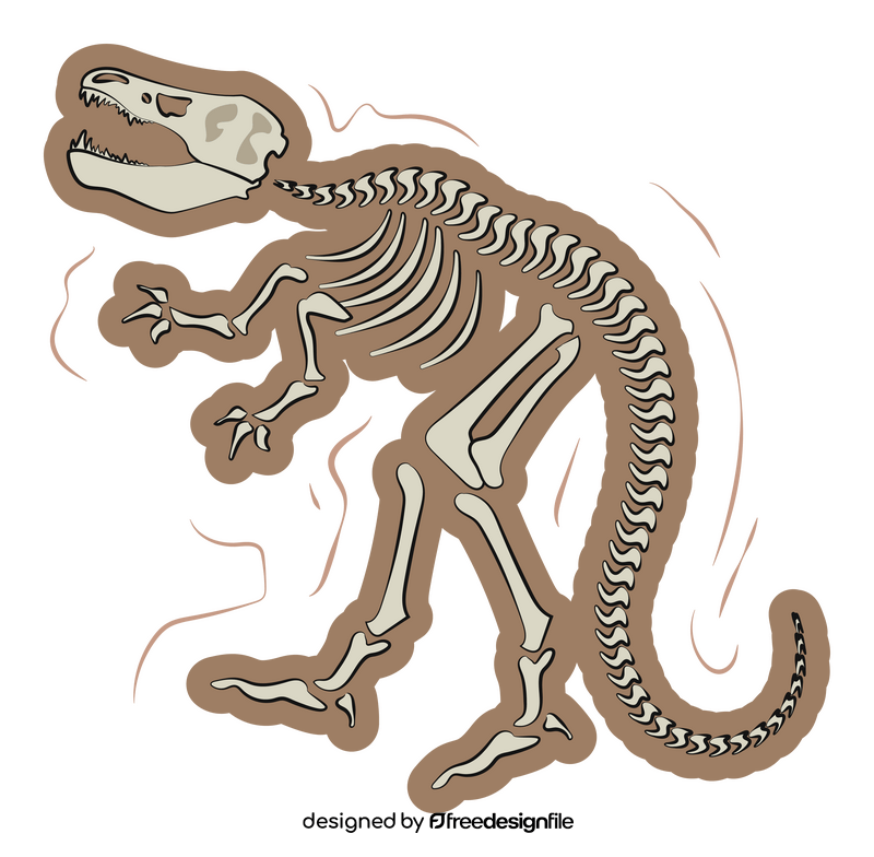 Dinosaur fossil clipart