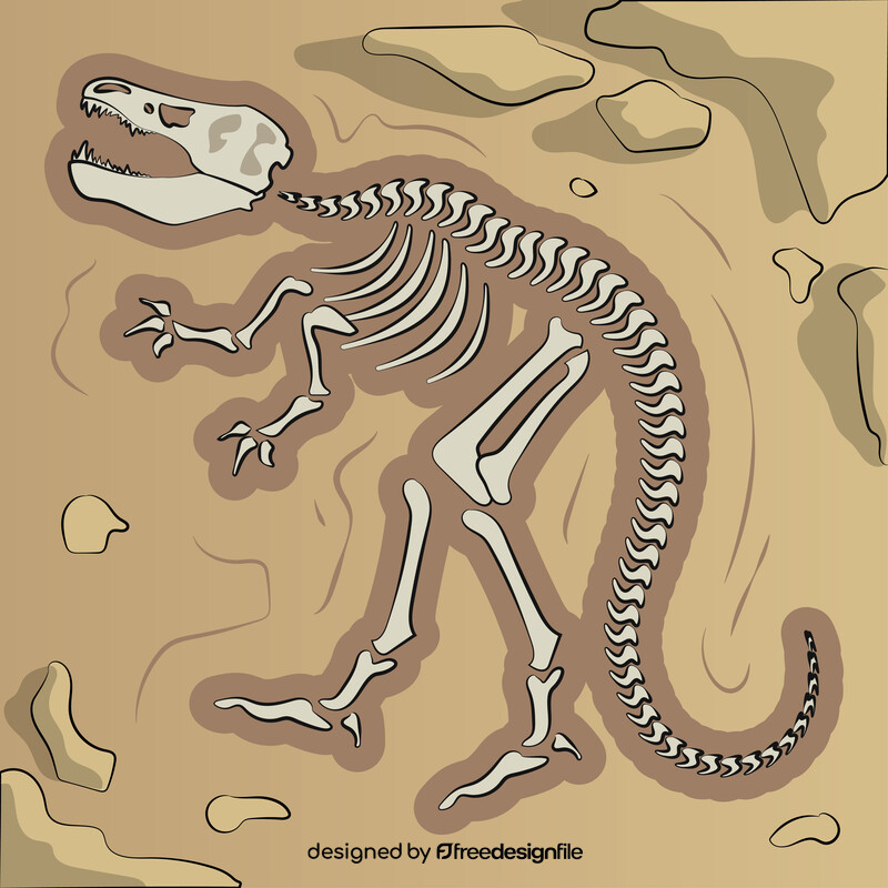 Dinosaur fossil vector