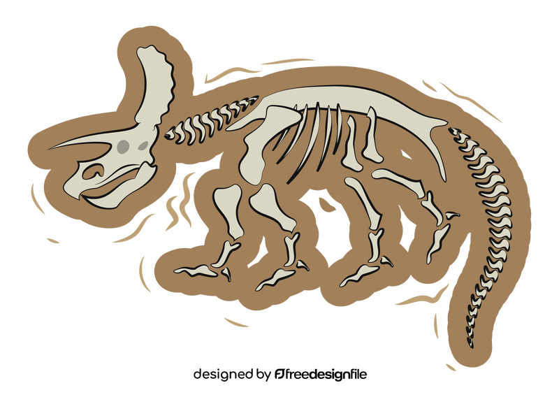 Dinosaur fossil clipart