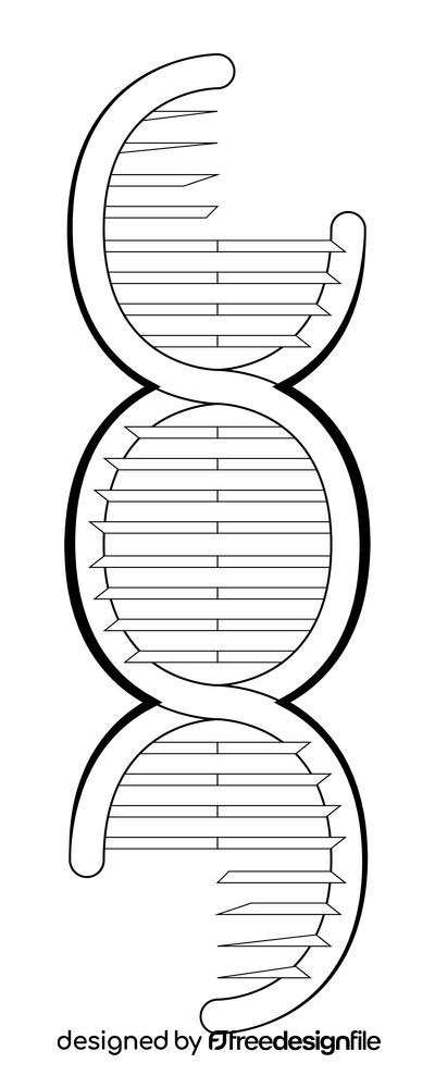 Genetics drawing black and white clipart