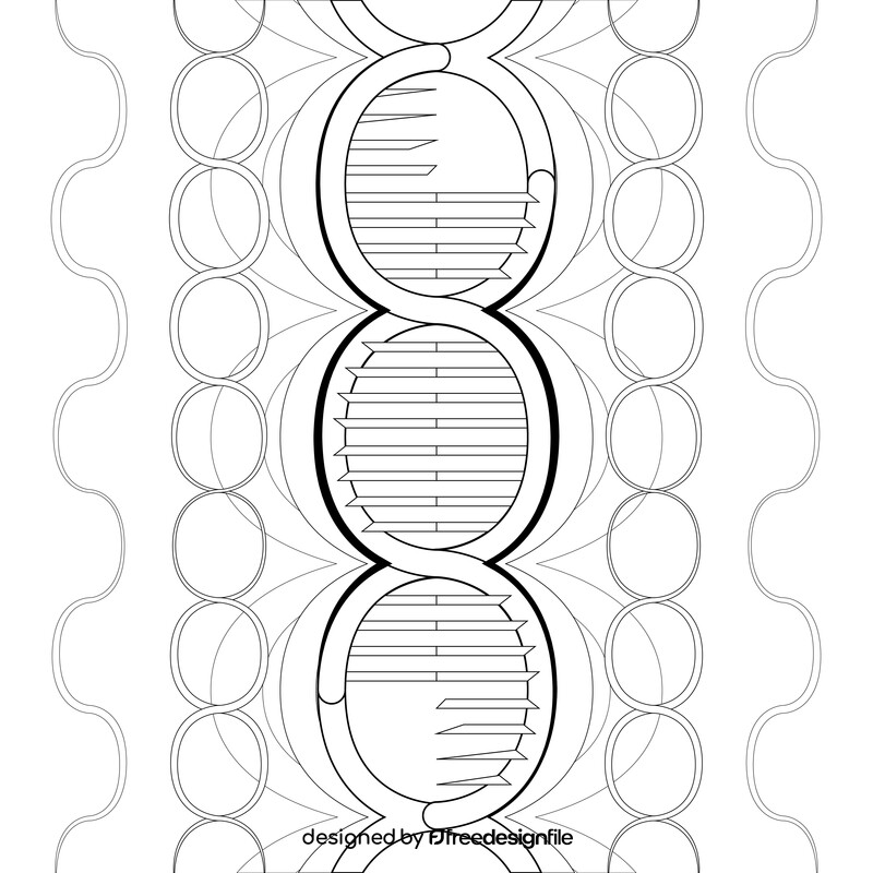 Genetics drawing black and white vector