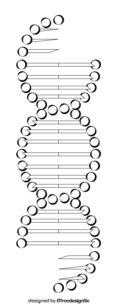 Genetics drawing black and white clipart