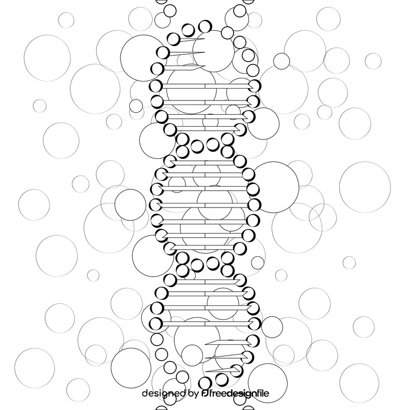 Genetics drawing black and white vector