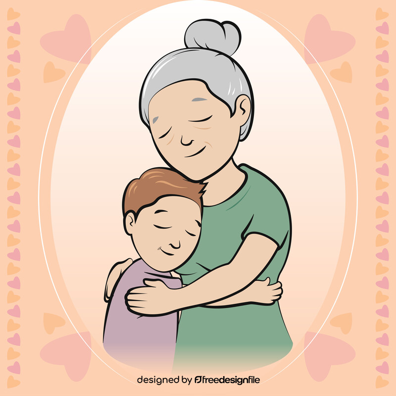 Grandparents day drawing vector