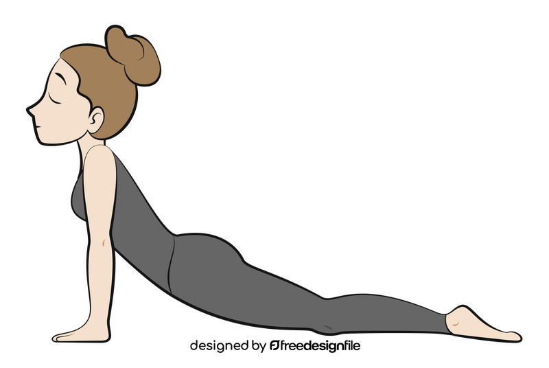 Fittness lady doing yoga clipart