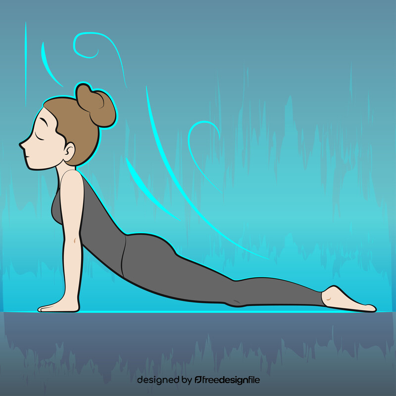 Fittness lady doing yoga vector