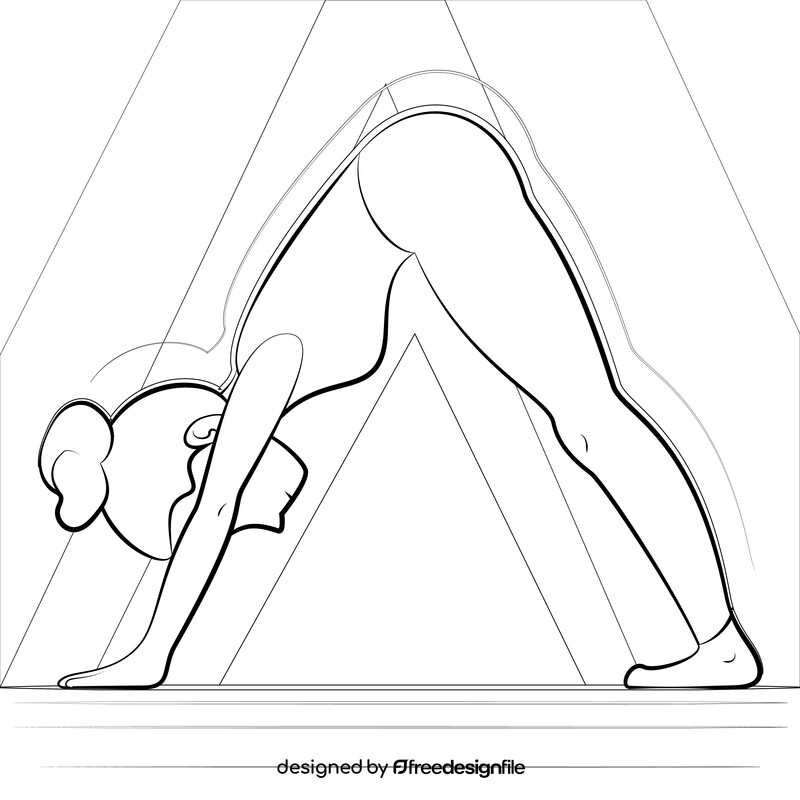 Yoga black and white vector