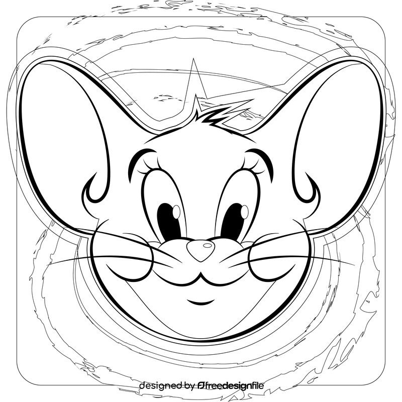 Jerry, tom and jerry drawing black and white vector