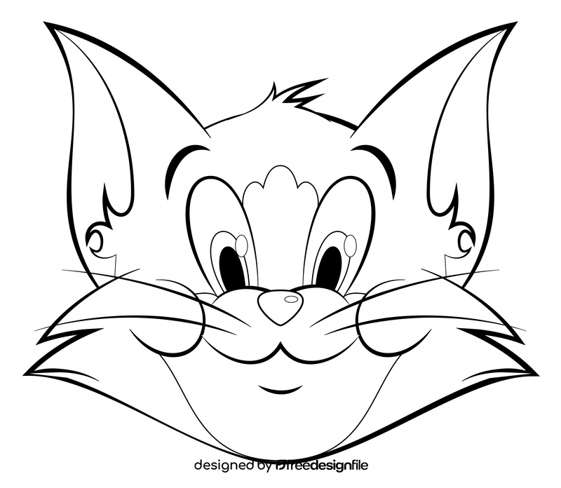 Tom, tom and jerry drawing black and white clipart