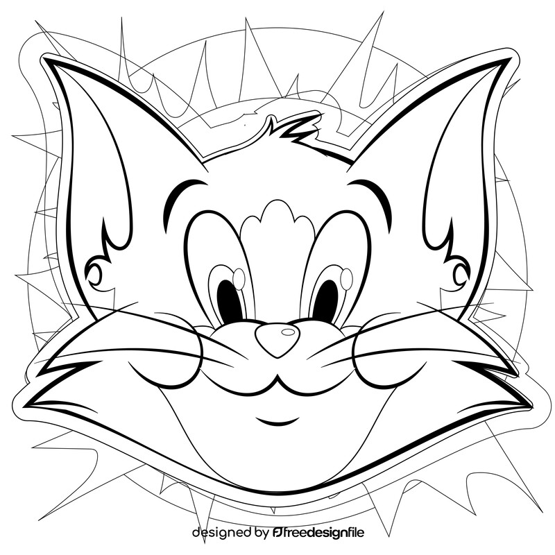 Tom, tom and jerry drawing black and white vector