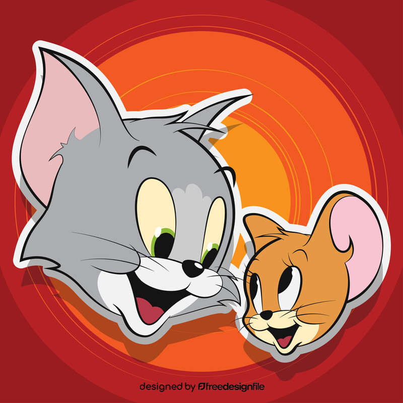 Tom and jerry cartoon drawing vector