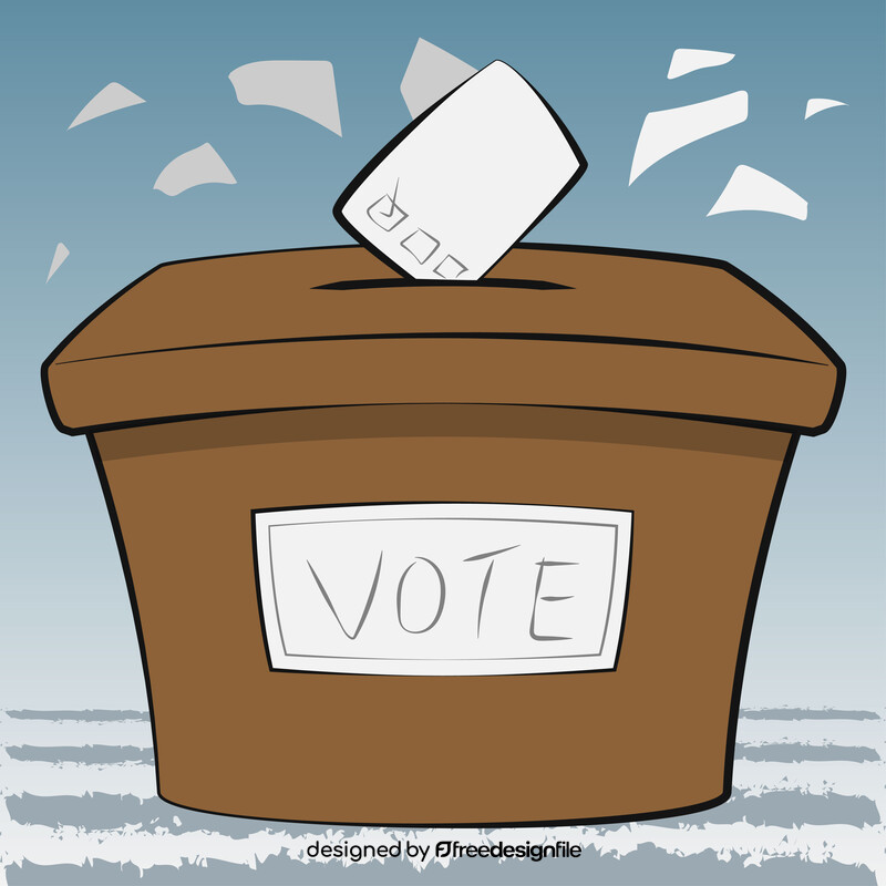 Vote ballot box vector