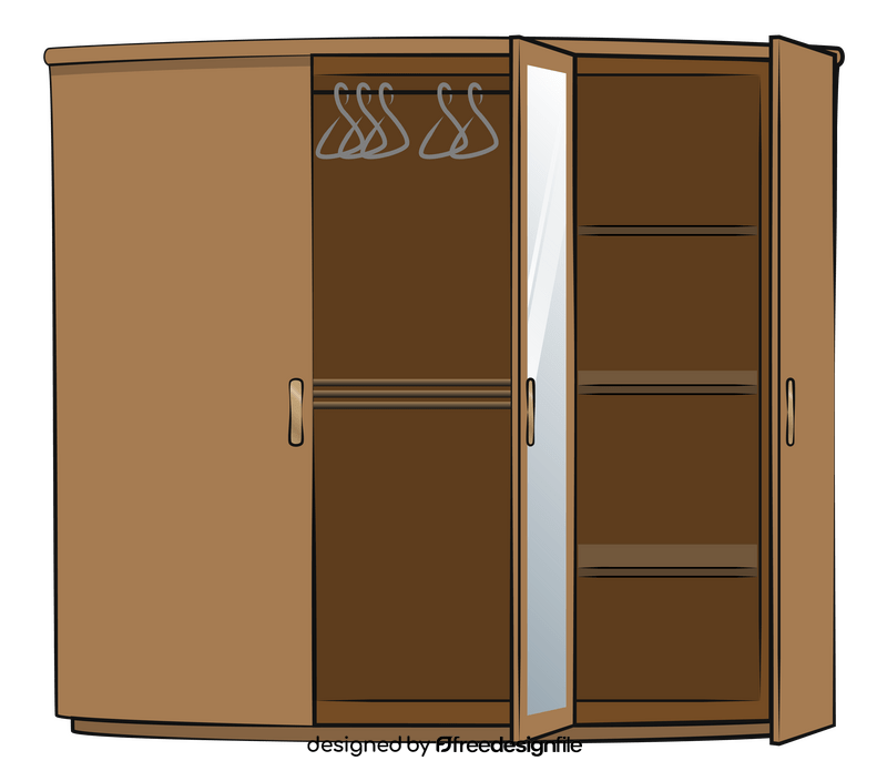 Wardrobe drawing clipart