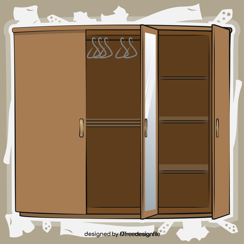 Wardrobe drawing vector