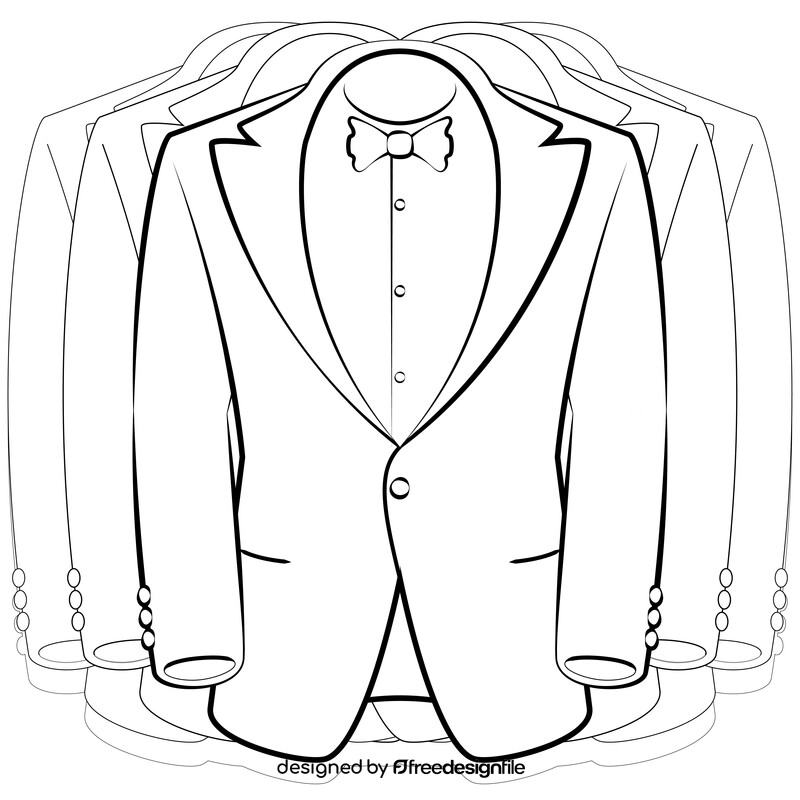 Tuxedo drawing black and white vector