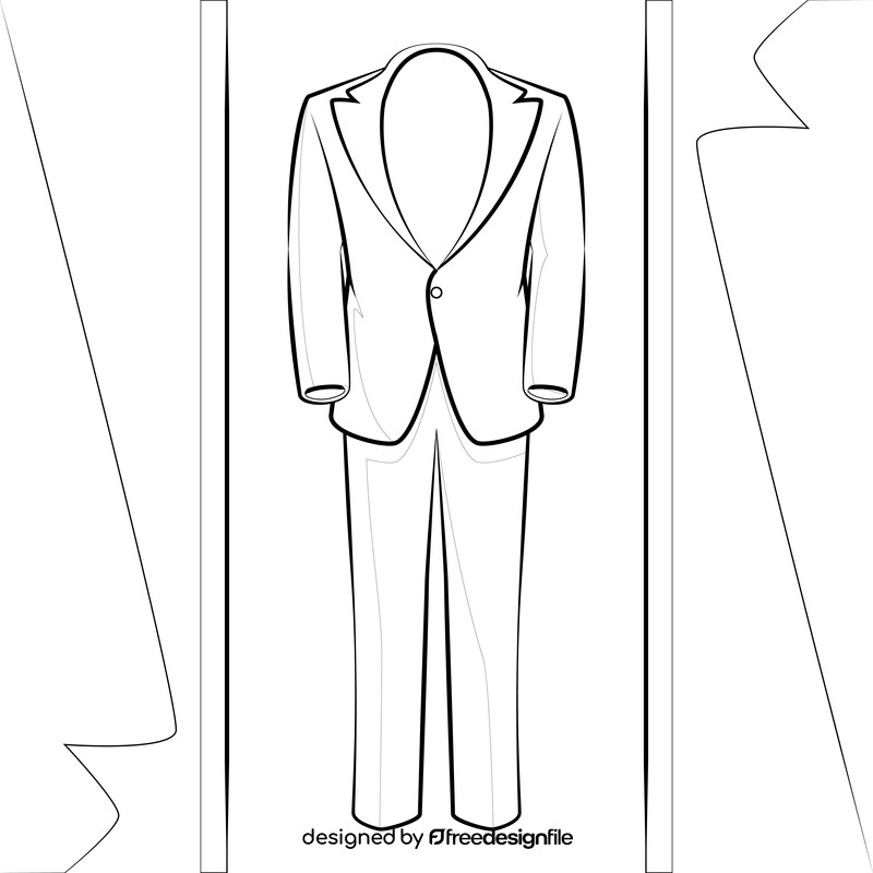 Tuxedo drawing black and white vector