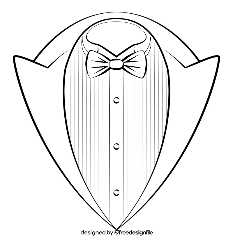 Tuxedo black and white clipart