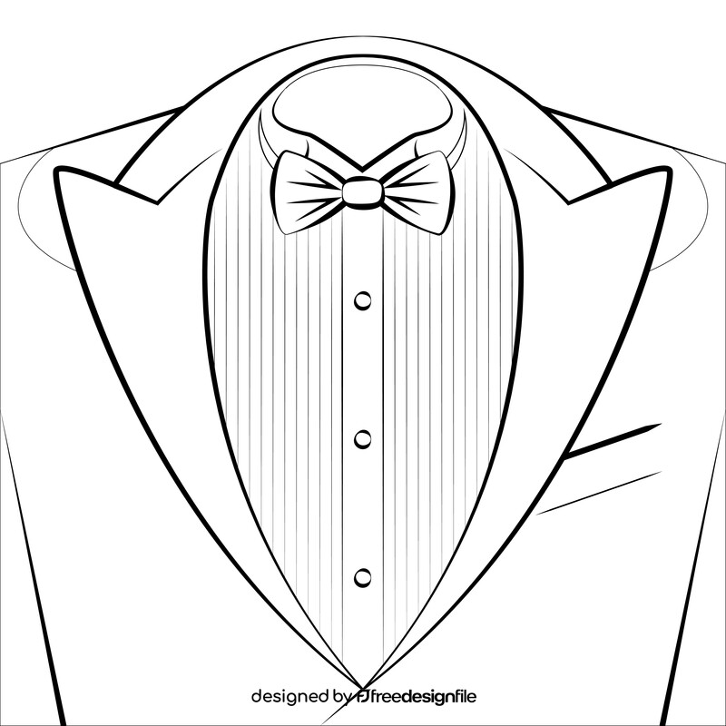 Tuxedo drawing black and white vector