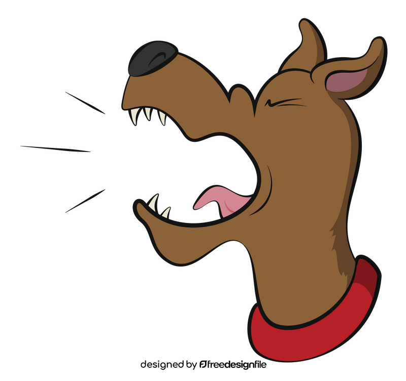 Dog barking clipart