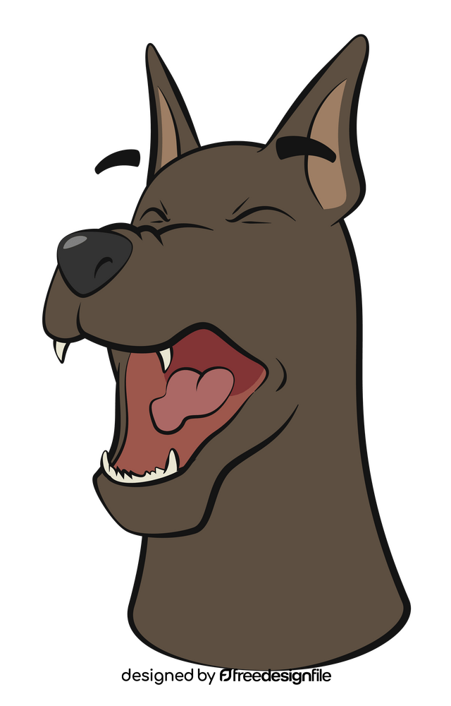 Dog barking clipart