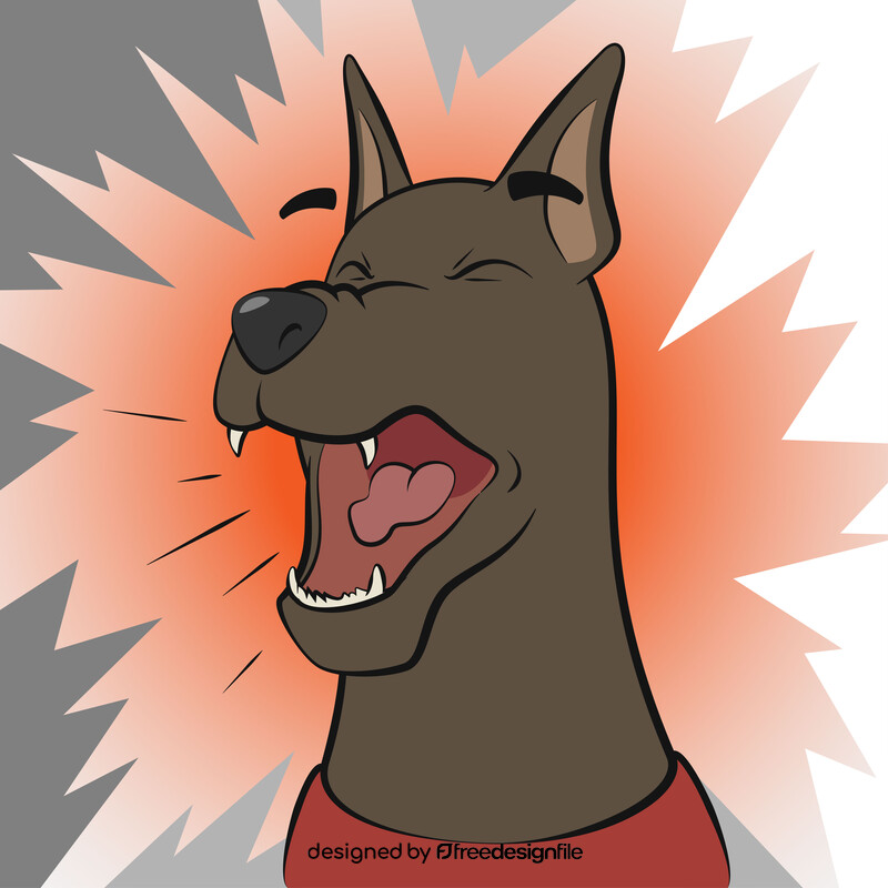 Dog barking vector