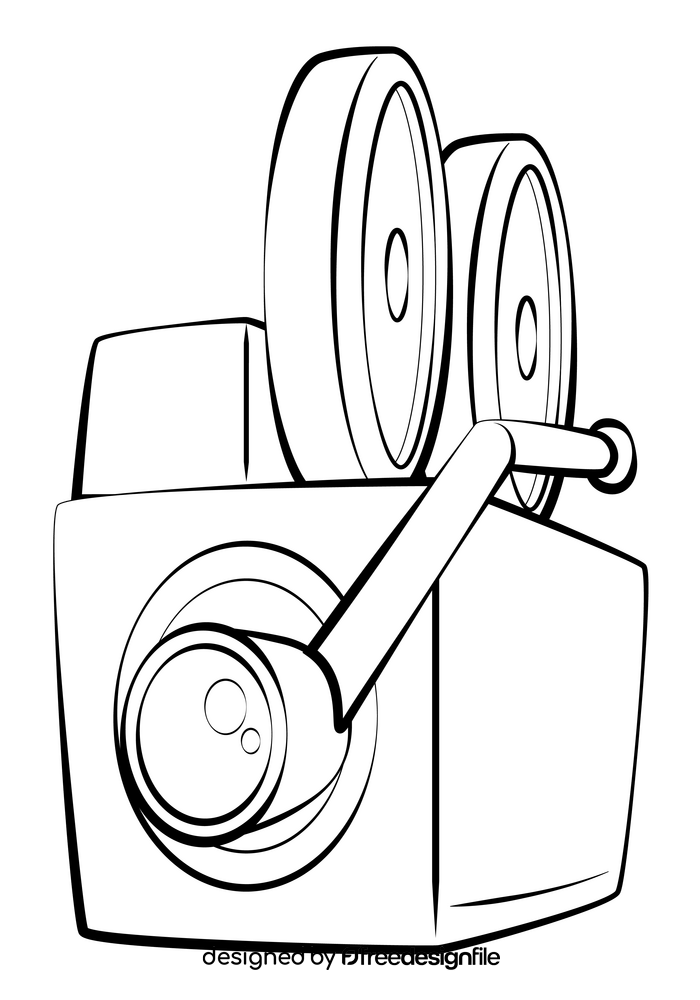 Film camera black and white clipart