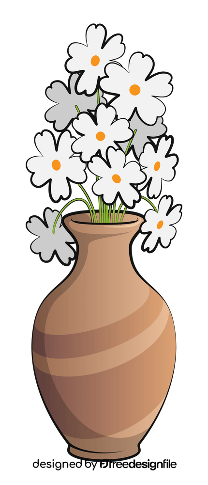 Flower vase drawing clipart