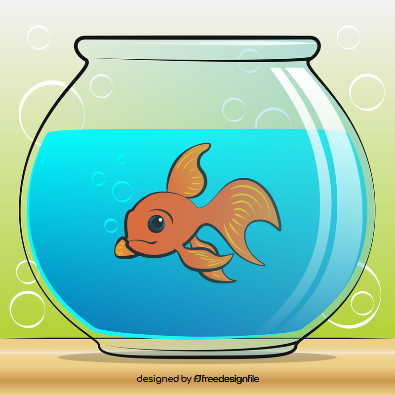 Fish bowl vector