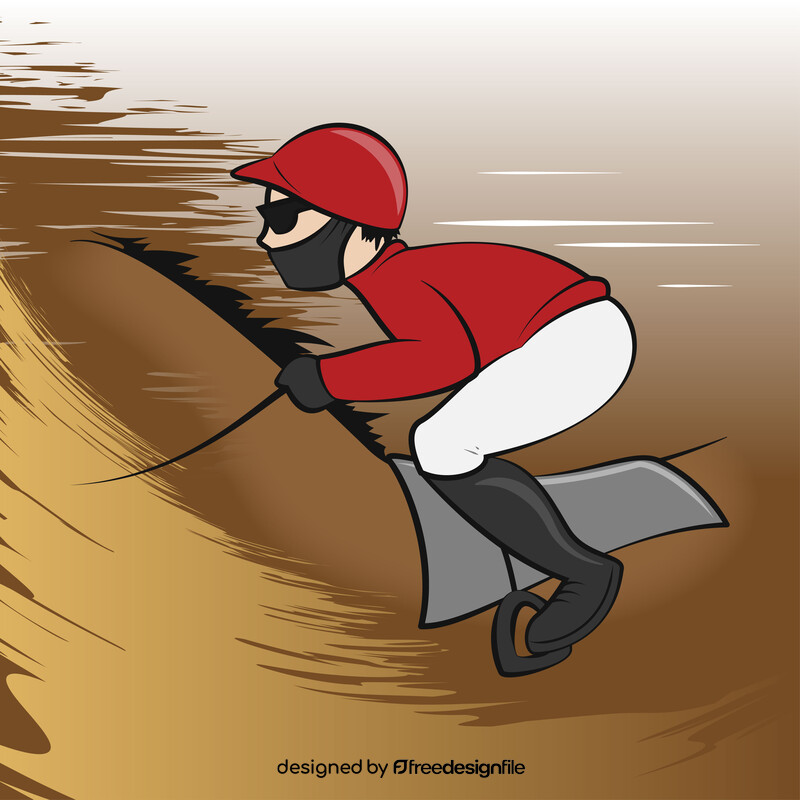 Horse Racing Jockey drawing vector