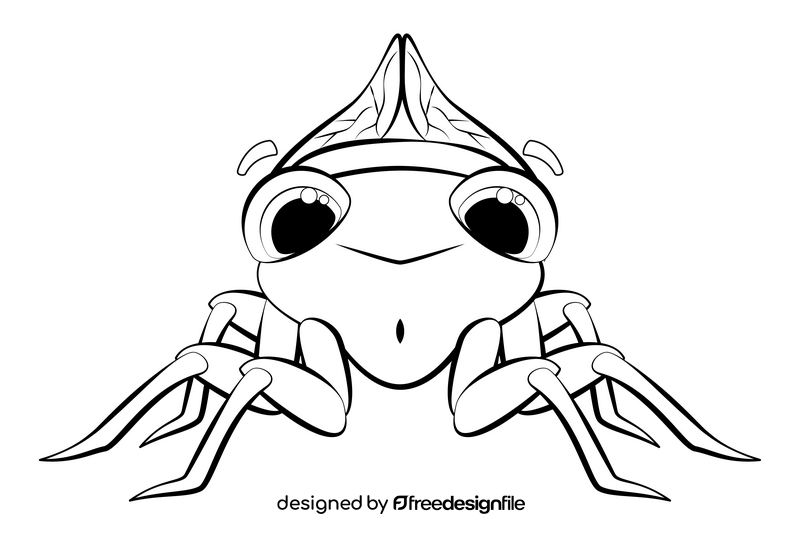 Cicada drawing black and white clipart