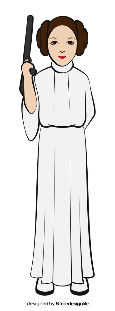 Princess leia drawing clipart