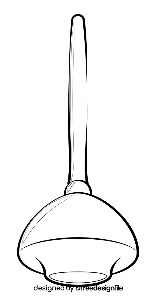 Plunger drawing black and white clipart