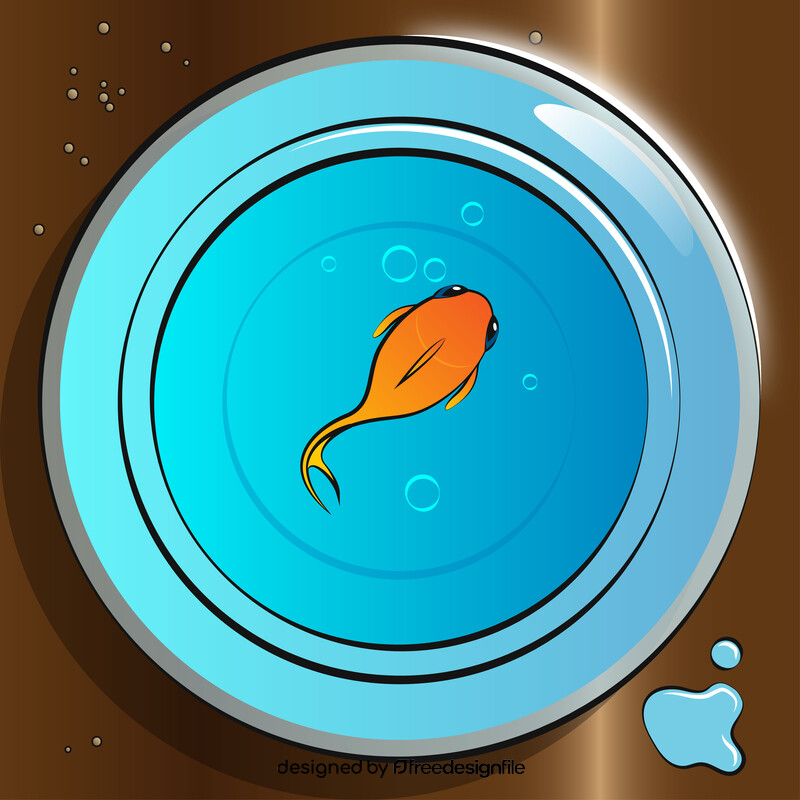 Fish bowl vector