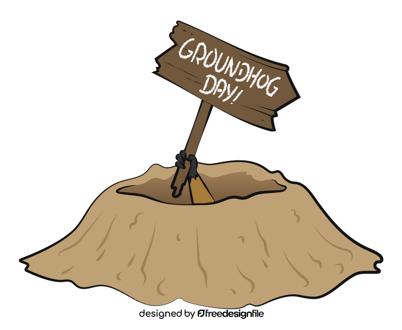 Groundhog day clipart